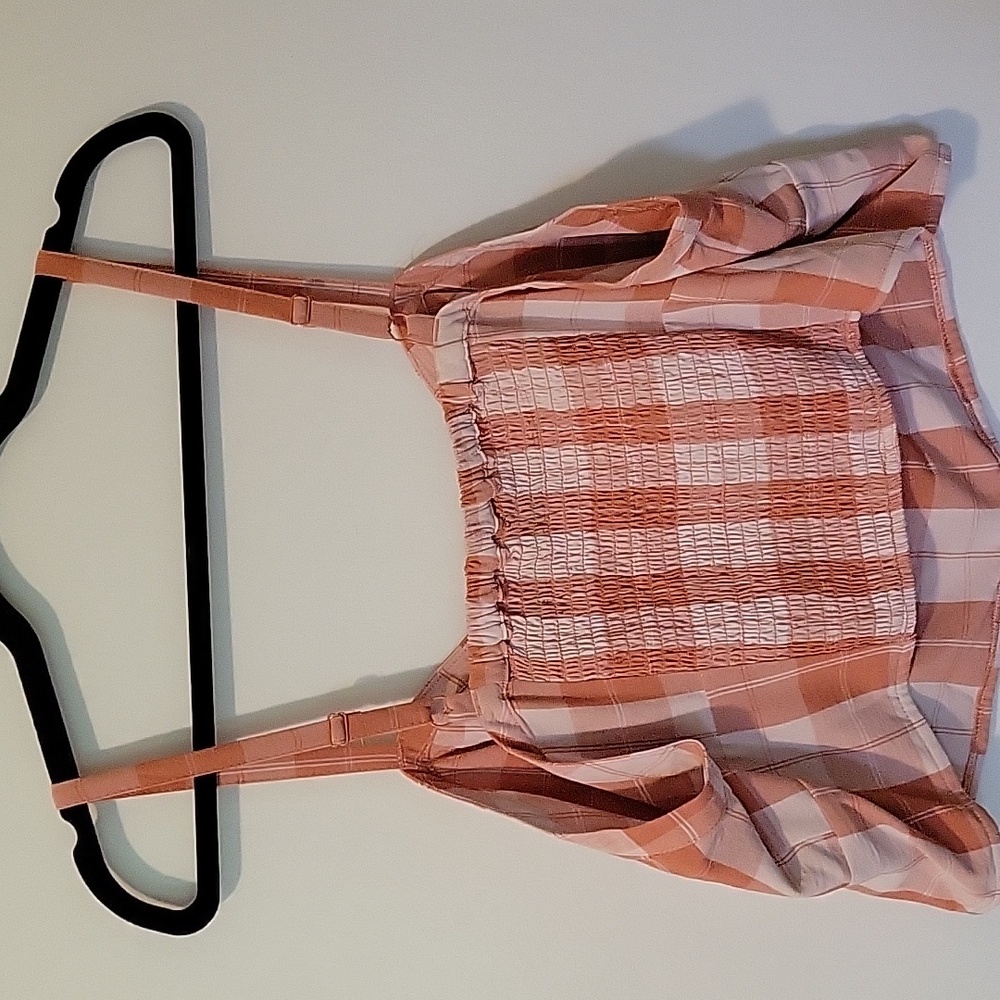 Torrid Pink And White Plaid Seersucker Sleeveless Bralette - Picture 4 of 8